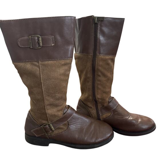 SOES BOOTS girls Faux Leather boots size 3 By Nine West - Picture 2 of 7